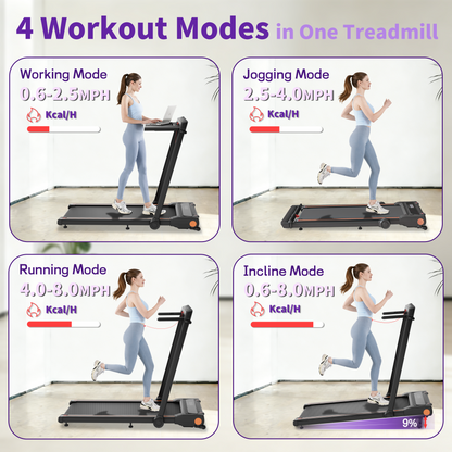 4 Workout Modes in one Treadmill