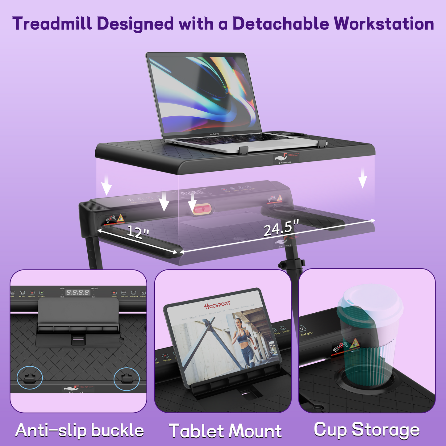 Treadmill Designed with a Detachable Workstation